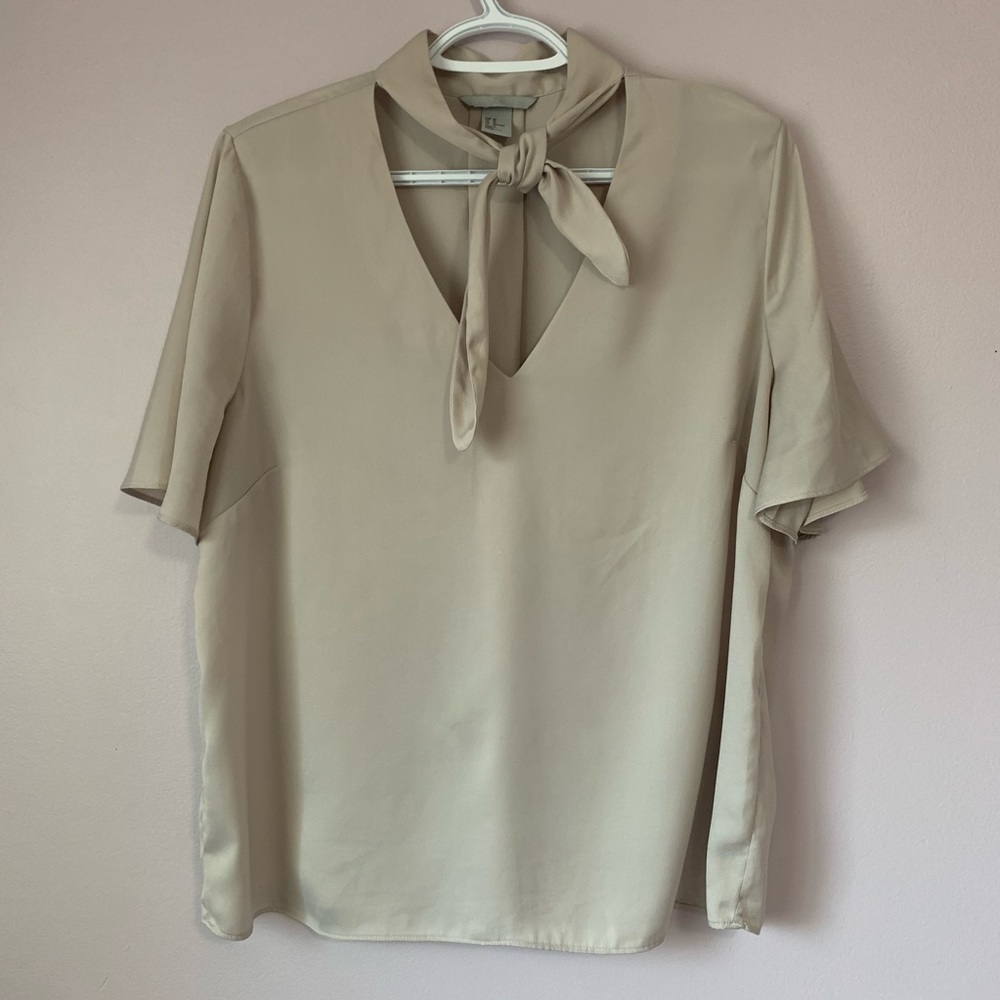 H&M Tie Collar Blouse